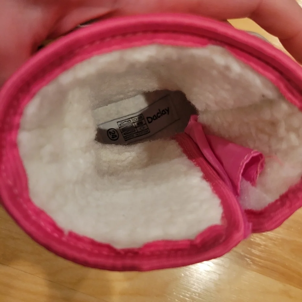 Daclay Pink Toddler Winter Boots Size 7